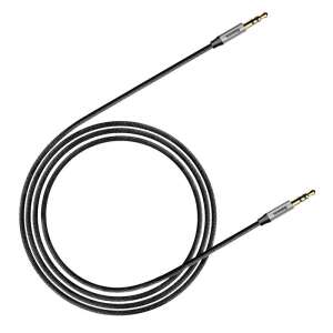 Baseus Yvien 3.5mm audio cable, 1 meter, black and silver - Baseus