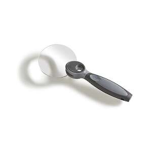 Handheld magnifying glass with 2.5x and 10x magnification, 75mm lens - Magnifying glass