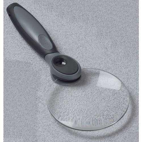 Handlupe mit 2,5x und 10x Vergrößerung, 90mm Linse
