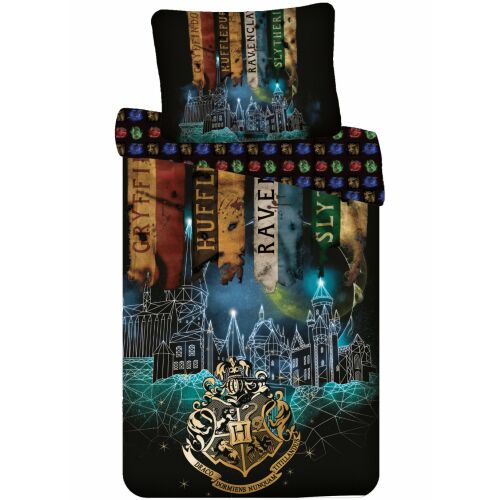 Pościel Harry Potter Domy Hogwartu - 140x200/70x90 cm