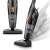 Deerma DX115C black corded stick vacuum cleaner angled view