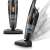 Deerma DX115C corded stick vacuum cleaner, black, floor brush, close-up