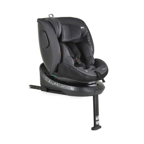 Cangaroo Hoku I-Size 360°-ban forgatható ISOFIX gyermekülés,SIP oldalvédelemmel (40-150 cm) - Fekete, elülső nézet