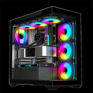 Obudowa PC Spirit of Gamer SPARK Black z wentylatorami RGB i oknem - Pokój komputerowy