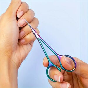 Rozsdamentes acél precíziós körömápoló olló hajlított heggyel professzionális használatra 114786530 - Manikűr & Pedikűr eszköz