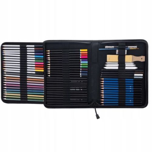 Malatec 72 darabos rajz és vázlatkészlet tokban