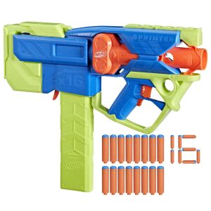 Nerf N-Series Sprinter Blaster, pistol de jucărie albastru și verde - Nerf Arme de jucărie, gloante
