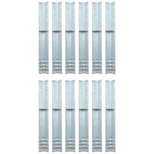 vidaXL Ancore de sol în formă de L, 12 buc, oțel galvanizat, 5x5x50 cm 114788813 - Fixator