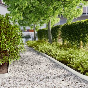 vidaXL Gyepszegélyek 10 db fehér 10x103 cm hidegen hengerelt acél 114791402 - Ágyásszegély