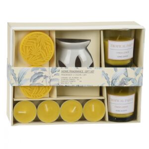 Aroma Di Rogito vonná sada, keramika/vosk, 21,5x16x7 cm, čerstvý citrón 114805291 - Osviežovače vzduchu