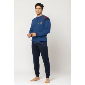 Pijamale lungi pentru barbati Lotto LP2119 Albastru jeans 2XL INTL 114805711 - Modă și îmbrăcăminte