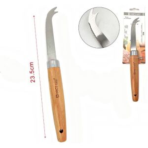 Nôž na syr s drevenou rukoväťou, ideálny na krájanie a servírovanie mäkkých a polotuhých syrov - Kuchynské pomôcky