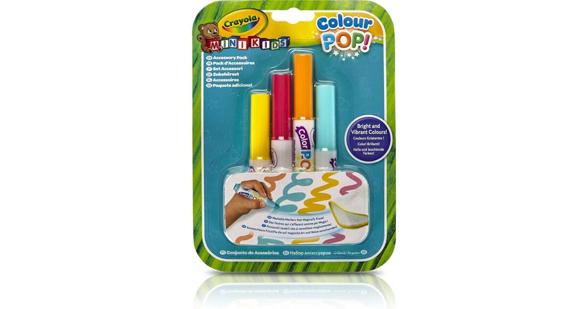 Crayola: Color POP - Set de 4 mini markere cu ștergere uscată | Pepita.com