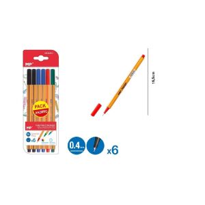 Sada jemných plstených pier 6 ks MP 114805934 - Rostiróny a tenké popisovače