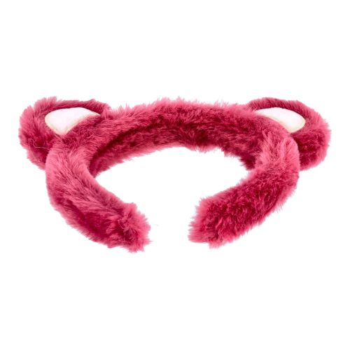 Plüss fejpánt medvefülekkel - sötét rózsaszín. 114806066