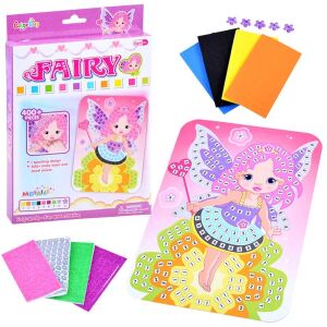 Color Day Feen Mosaik Aufkleber Set ZA3274, DIY Bastelaktivität für Kinder - Kunst & Hobby