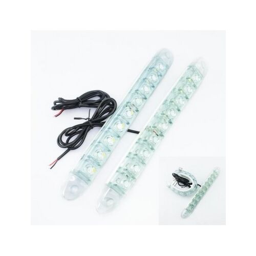 Lumină de zi DRL flexibilă, 9 LED-uri (0,5W/LED), 250x30x16 mm