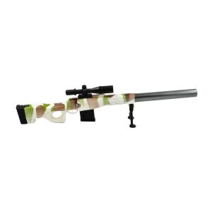 Забавна химикалка модел пушка бяло-зелена армейска колекция