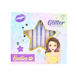 Zestaw 12 długopisów brokatowych, Besties – kreatywne pisanie z wyjątkowym brokatem! 114812485 - Zestaw długopis i ołówek