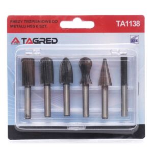 Set freze pentru metal, biax, Tagred, HSS, 6 mm, 6 piese 121742133 - Accesorii pentru unelte