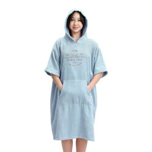 Poncho de baie pentru copii Homelevel, 10-13 ani, Albastru, Bumbac organic, 54976.43 114813470 - Prosoape de baie, prosoape și prosop de uscare