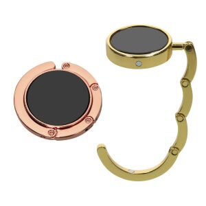 Zestaw 2 haczyków stołowych do toreb Kwmobile, różowy/żółty, aluminium, 48556.16 114813689 - Moda i ubiór