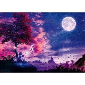 Cameron Gray 1000 darabos kirakós játék, mesés táj egy lánnyal és egy egyszarvúval a telihold alatt - Schmidt