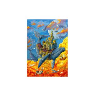 Good Loot Imagination 1000-teiliges Puzzle mit einem Wal, der eine Stadt trägt, vom Künstler Roch Urbaniak - Puzzle & Rätsel
