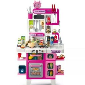 Bucătărie de jucărie roz Manyuk Toys cu accesorii - Bucatarie pentru copii