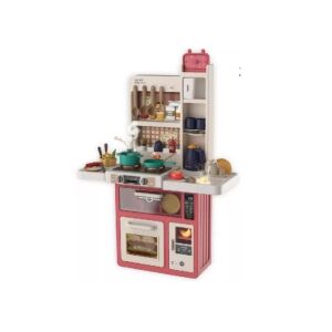 Játékkonyha Bucătărie de jucărie roz pentru copii cu accesorii și funcții realiste - Bucatarie pentru copii