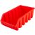 Patrol Ergobox 1 piros műanyag tároló doboz, ferde nézet