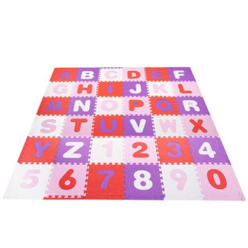 Abecedná, početná, puzzle podložka pre deti, 175x175 cm, pestrofarebná