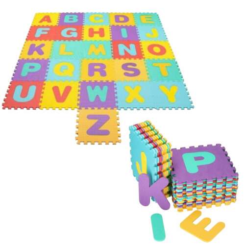 Abecedná podložka na puzzle pre deti, 170x150 cm, pestrofarebná