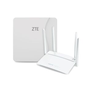 ZTE MF258 Pro + IDU 3000 MBit/s WLAN-Router und Modem, weiß, Vorderansicht - ZTE