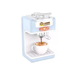 Cafetieră de jucărie albastră pentru copii, Elektromos Kávéfőző játékszett gyerekeknek - Kék, design realist - Jucarii si ustensile de bucătărie