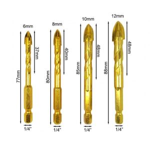 6 részes Kerámia és Üveg Fúrószár Készlet Precíziós Fúráshoz 114821891 - Fúrószár