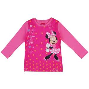 Hosszú ujjú kislány póló Minnie egér mintával - 122-es méret 40452707 Gyerek hosszú ujjú pólók - Rózsaszín