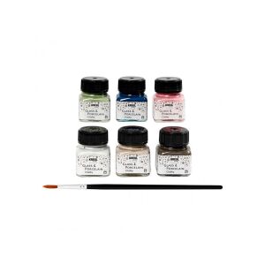 Üveg- és porcelánfesték, mész színű, 6 db. 114825178 - Üvegfesték