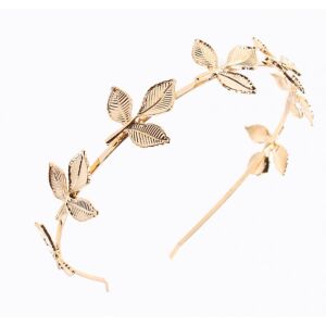 Arany hajpánt 7 levéllel, nem nemesfém ötvözet, 37cm x 3cm