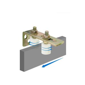 Kit format din 2 role poarta culisanta, profil U, diametru 50 mm + 2 ghidaje reglabile 114829404 - EmaConstruct