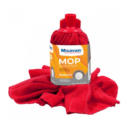 Misavan Balerina felmosó fej, mikroszálas, piros 114829516