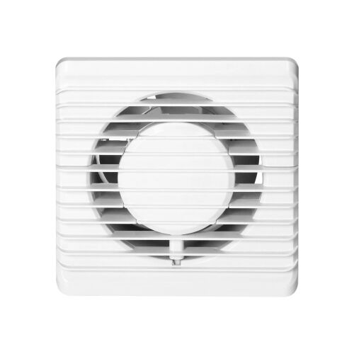 Бял вентилатор за баня Orno FI 100, преден изглед