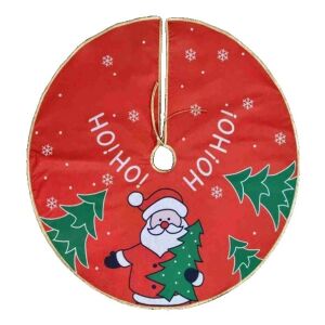 KeepHome Karácsonyfa Szoknya, 4-es Modell, 90cm, Többszínű, Mikulás és Karácsonyfa Mintával - Karácsonyfa talp