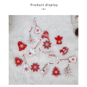 KipHome 12 darabos fa karácsonyfadísz készlet, fa és hópehely mintákkal - Szezonális dekoráció