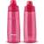 Lamart Sport Lock 0.7l pink water bottle, two bottles