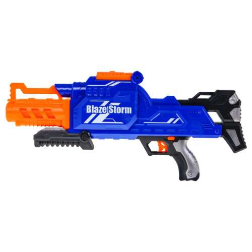 Blaze Storm electric automatic toy gun, blue and orange