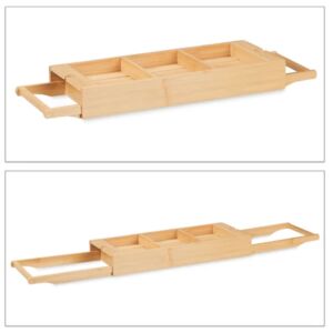 PAKO Bambusz Fürdőkádra Helyezhető Tálca, Ágytálca 126252861 - Fürdőkád kiegészítő