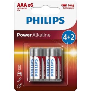 Philips LR03P6BP/10 ELEM POWER ALKALI AAA 6-BLISZTER 114851893 - Elem & akkumulátor