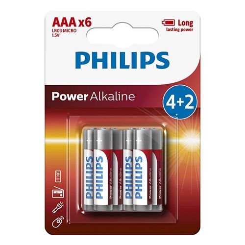 Philips LR03P6BP/10 ELEM POWER ALKALI AAA 6-BLISZTER 114851893