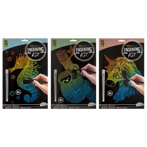 Kreatív Kaparó készlet A4,mix 3 db - állatok